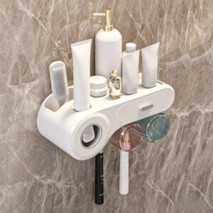 Wall Mounted Toothbrush Rack | Toothbrush holder with cup